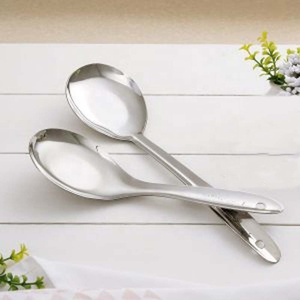 Luxury Stainless Steel wedding banquet gold polished <b>Spoon</b> with Gold Salad <b>spoon</b> servers Round Handle <b>Serving</b> <b>Spoons</b> - Product Image 3