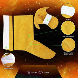JNM SAFETY JNM-4814 Cubrezapatos de Soldadura, Protectores de Botas Resistentes al Fuego, al Agua y al Calor (500C-1000C), de Piel de Vacuno - Product Image 3