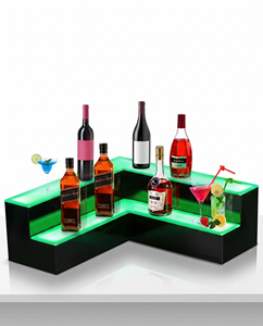Custom Modern Acrylic Wine Display Stand <b>LED</b> <b>Lighted</b> <b>Bar</b> Pub Shelves Liquor Storage - Product Image 1