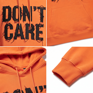 Sudadera con Capucha para Hombre, Estilo Casual de Invierno, Tejido Grueso, Hombros Caídos, Felpa Francesa, Bordado Frontal, 430GSM - Product Image 6