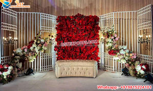 Support de toile de fond décoratif pour scène de mariage intérieure indienne, en panneaux métalliques découpés au laser, pour réception, tendance, Canada - Product Image 3