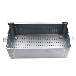 Boîte autoclave en aluminium perforé pour la stérilisation des instruments chirurgicaux avec couvercle, conteneur stérilisé Pentax, CE ISO - Product Image 2