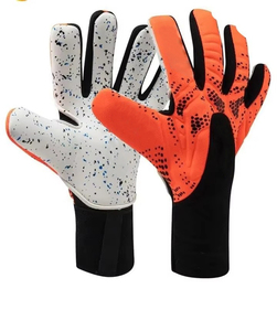 ถุงมือผู้รักษาประตูฟุตบอลแบบมืออาชีพ ถุงมือถักนิตติ้งไนลอนเคลือบลาเท็กซ์  ถุงมือโกลฟุตบอล - Product Image 6