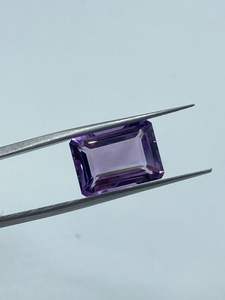 หินอเมทิสต์ธรรมชาติคุณภาพสูง 7.35 กะรัต 10x14 มม. รูปทรงสี่เหลี่ยมผืนผ้า สีม่วง คุณภาพสูงสำหรับทำจี้ - Product Image 2