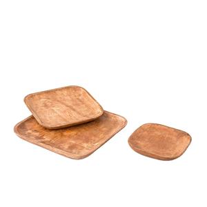 Bandeja de madera de acacia para servir con asas para servir bebidas té postre cena desayuno 30,48 cm x 30,48 cm x 4,06 cm - Product Image 1