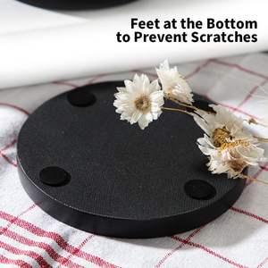 Posavasos de Mármol a Cuadros, Posavasos de Piedra Negra y Blanca para Mesa, Accesorios de Cocina, Decoración del Hogar a Cuadros y Moderna - Product Image 3