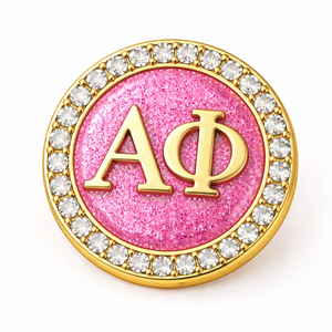 Cadeaux souvenirs, épingles à revers personnalisées en métal émaillé pour club de sororités féminines. - Product Image 1