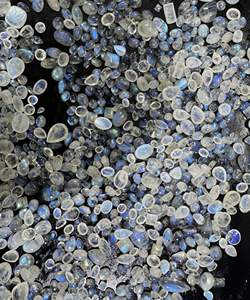 Pierres précieuses en vrac de pierre de lune arc-en-ciel naturelle, multi-reflets, lisses, formes variées, 3 kg, pour la fabrication de bijoux, vente en gros, RUBY GEMS Rajasthan - Product Image 3