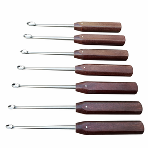 BTECH ENTERPRISES Ensemble de 6 curettes osseuses Halle à manche en fibre, instruments chirurgicaux orthopédiques certifiés CE - Product Image 2