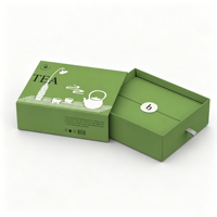 Boîte à tiroir biodégradable et écologique pour grains de café et capsules, logo personnalisé, gaufrage à chaud or, emballage de Noël
