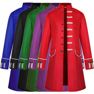 Mens <b>Gothic</b> Long <b>Jacket</b> Blazer Steampunk Tuxedo Medieval Coat Costume Retro Chic 2026 - Product Image 4