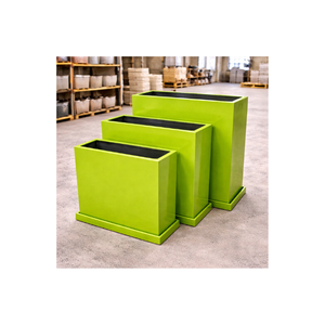 Maceta Rectangular Decorativa de Fibra de Vidrio, Ligera y Duradera, para Proyectos de Jardinería y Paisajismo de Hoteles - Product Image 1