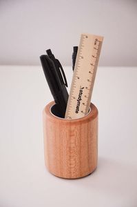 Handcrafted Wooden Pen Holder Desk Organizer for Office, Home, School and Study Table Stationery Storage - Product Image 3