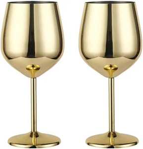 Copas de Vino de Acero Inoxidable Negro, Irrompibles, Copas de Cóctel Metálicas, Juego de Vasos con Tallo para Bar, Compra al por Mayor - Product Image 3
