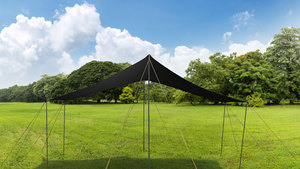 CAMPTOWN HEXA TARP XL-300 Four-Season Waterproof <b>Camping</b> Tarp UV Resistant Sunshade <b>Canopy</b> Aluminum Silver Fabric Outdoor - Product Image 3
