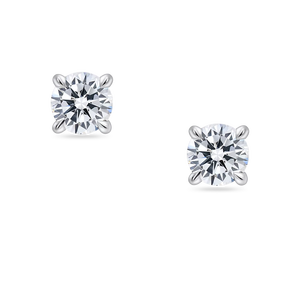 ต่างหูแบบคลาสสิคทรงกลมประดับเพชรเลี้ยงในห้องปฏิบัติการ 0.5 กะรัต ดีไซน์เหนือกาลเวลา ทำจากทอง 9K 18K สีเหลือง ขาว ชมพู และแพลตตินัม - Product Image 1