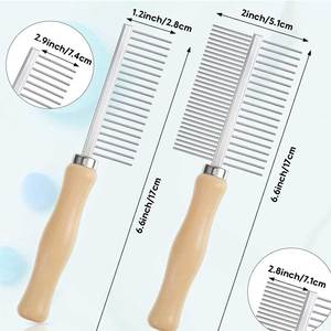 Peine para Mascotas con Acabado Antiestático, Diseño de Dientes Largos para Desenredar el Pelo y Cuidar el Pelaje Profundo - Product Image 2