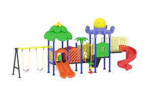 Équipement de terrain de jeu public extérieur multi-activités en acier et plastique - Product Image 3