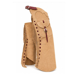 Pantalones de cuero estilo western con flecos y cierre de hebilla para hombre, equipo ecuestre hecho en Pakistán - Product Image 3