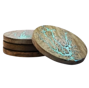 Posavasos de madera con patrón de relámpago Natural de lujo, accesorios de mesa de madera y piedra más vendidos, precio al por mayor, posavasos de cocina - Product Image 1