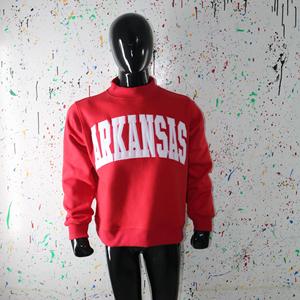 Sweat-shirt à col montant ARKANSAS RED 100% BLANC avec broderie appliquée, col large, URBAN PRODUCTIONS - Product Image 1