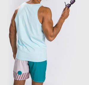 Camiseta sin mangas personalizada con logotipo, transpirable, de algodón/fibra de bambú, estilo vintage lavado, sostenible, para hombre, para fitness de verano. - Product Image 6