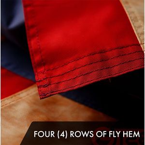 ธงชาติอเมริกา 2 ชิ้น ขนาด 3x5 ฟุต ลายดาวปักสีชา ผลิตจากโพลีเอสเตอร์ 420D สไตล์อเมริกัน - Product Image 5