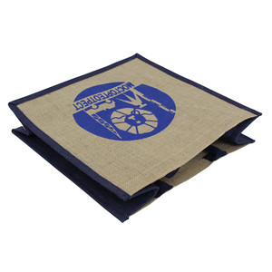 Sac fourre-tout en jute imprimé avec logo personnalisé, sac de courses réutilisable avec poignée en corde rembourrée, sac promotionnel en toile unie - Product Image 4