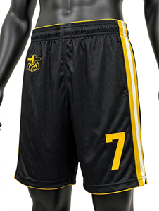Shorts de basket-ball personnalisés en gros, grande taille, haute qualité, en maille polyester, imprimés sur le devant, séchage rapide, respirants - Product Image 4