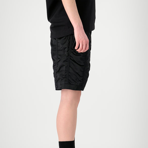<b>Black</b> Color Men's Summer Casual Solid Nylon <b>Shorts</b> Eco Friendly With Pockets For Sport Workout Gym <b>Beach</b> Use - Product Image 3