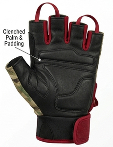 Guantes Deportivos de Medio Dedo, Camuflaje, Cuero PU, Correa de Muñeca Ajustable, Guantes de Camuflaje para Levantamiento de Pesas, Unisex - Product Image 2