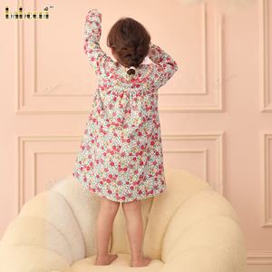 Vestido Floral Estampado ODM para Niñas, Otoño, Casual, Ecológico, 100% Algodón, Fruncido, Fabricante Mayorista, OEKO-TEX - Product Image 4