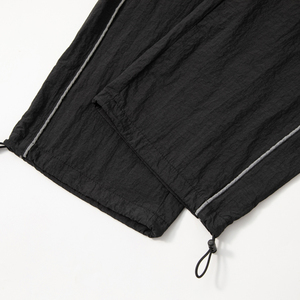 Men <b>Reflective</b> Tracksuit Set Stand Collar <b>Jacket</b> Relaxed Fit Pants Lightweight Nylon Woven Water Repellent <b>Running</b> Outfit - Product Image 5