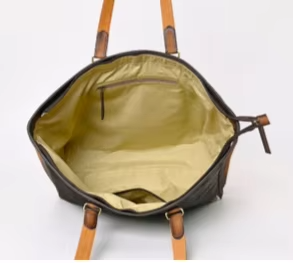 Bolso Tote de Cuero Resistente con Pelo Natural, Bolso de Hombro Portátil de Gran Capacidad de Cuero Genuino Vintage - Product Image 2