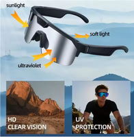 Lunettes de cyclisme intelligentes IA avec caméra, enregistrement vidéo, traduction en temps réel, protection UV, lunettes de sport pour vélo, pêche, hommes et femmes