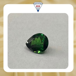 Gema suelta de tsavorita verde natural sin calentar, corte pera, brillante, calidad AAAA, gema premium, piedra de joyería al por mayor - Product Image 2
