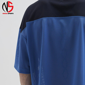 Maillot en maille pour homme, coupe ample, matière légère et respirante, logo personnalisé, service OEM chez NURAK, qualité supérieure. - Product Image 4