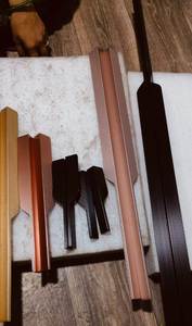 Elegant aluminum alloy adjustable thumb cabinet handle modern <b>drawer</b> pull wardrobe dresser furniture hardware durable design - Product Image 2