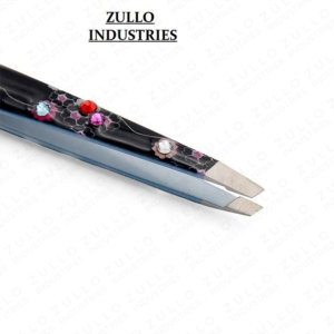Floral Print Stainless Steel Slant Tip Eyebrow Tweezers Beauty Makeup <b>Tool</b> Set Paper Coated Precision Grooming <b>Tool</b> - Product Image 5