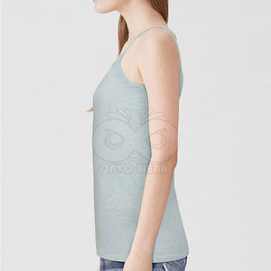 เสื้อกล้ามออกกำลังกายแบบใหม่สำหรับผู้หญิง เสื้อสายเดี่ยวลำลอง มีสินค้าพร้อมส่ง ผลิตจากผ้าฝ้ายผสมโพลีเอสเตอร์ เสื้อสายเดี่ยวลำลองสำหรับผู้หญิง - Product Image 2
