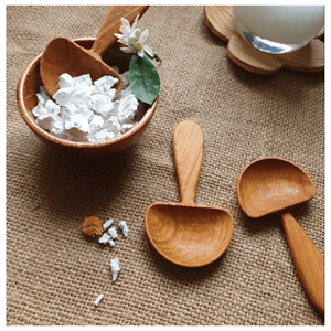 Wooden <b>spoon</b> created using natural wood material for stirring cooking and <b>serving</b> meals, handmade in Vietnam - Product Image 1