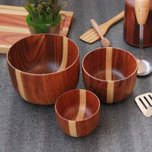ชุดชามสลัดไม้เคลือบเอนาเมล 2 ใบ ปลอดภัยสำหรับเครื่องล้างจาน เป็นมิตรกับสิ่งแวดล้อม ชามเสิร์ฟไม้ ปลอดภัยสำหรับสัมผัสอาหาร - Product Image 2