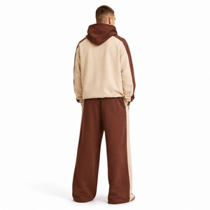ONETEN APPARELS Conjunto Deportivo 2 en 1 con Capucha y Bloques de Color Estampados para Hombre, 100% Algodón, Transpirable, Corte Regular, Largo Completo, Invierno - Product Image 4