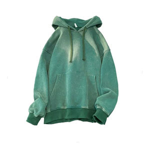 Heavyweight Distressed <b>Zip</b> Hoodie Vintage Acid Wash Oversized Streetwear Jacket Retro Full <b>Zip</b> <b>Hooded</b> Sweatshirt Men Summer 100% - Product Image 1