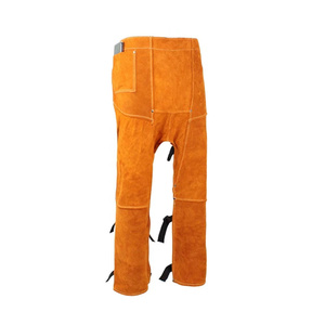 Pantalon de soudeur en cuir de vachette premium, résistant à la chaleur et aux flammes, protection des jambes, sécurité industrielle, lutte contre les incendies, niveau 500-1000°C - Product Image 3