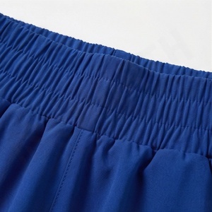 Women's <b>Elastic</b> <b>Waist</b> A-Line Mini <b>Skirt</b> Solid Blue Sporty Summer <b>Skirt</b> - Product Image 4