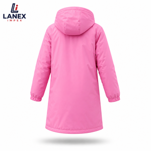 Custom Kids Waterproof Swim Parka Jacket with Hood | Windproof Fleece Lined Long Changing <b>Robe</b> <b>Coat</b> for Swimming Surfing & Beach - Product Image 3