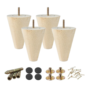 Modern Tapered Solid Wood Furniture Leg <b>Sofa</b> Table Cabinet Wooden Leg Replacement Custom Size OEM Supplier - Product Image 5