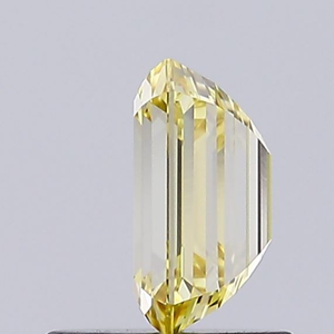 Magnifique diamant jaune taille émeraude de 5 carats, rare, de couleur fantaisie, taille étagée, diamant non monté pour un chef-d'œuvre de joaillerie de luxe sur mesure - Product Image 3