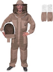3 Layer <b>Bee</b> <b>Suit</b> Ultra Ventilated for Men Women Premium Beekeeping <b>Suit</b> Detachable Veils with Gloves - Product Image 6